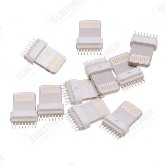 10PCS USB Apple 16pin Male Wide-Foot Round Rubber (7.3mm*1.5mm) Splint 0.8mm Square Head Integrated Plug