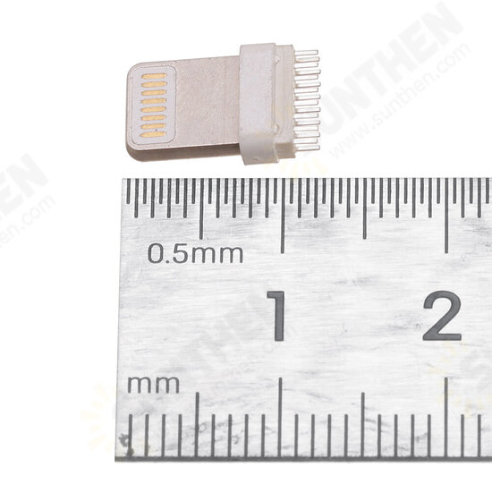 10PCS USB Apple 16pin Male Wide-Foot Round Rubber (7.3mm*1.5mm) Splint 0.8mm Square Head Integrated Plug