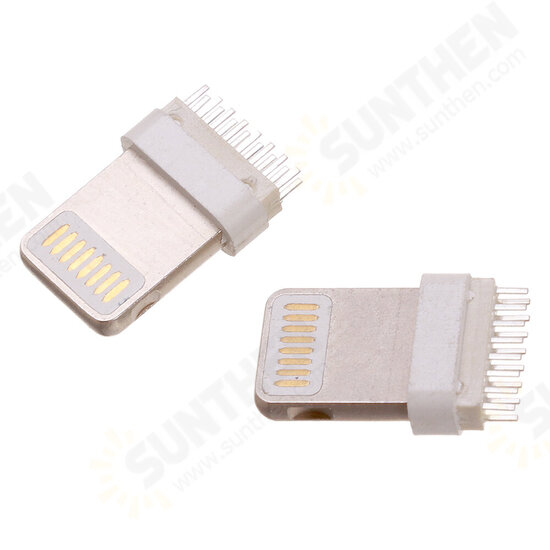 10PCS USB Apple 16pin Male Wide-Foot Round Rubber (7.3mm*1.5mm) Splint 0.8mm Square Head Integrated Plug