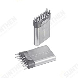 10PCS USB TYPE-C3.1 20pin Male Riveting Simple Version Black Glue Connector 10PCS USB TYPE-C3.1 20pin Male Riveting Simple Version Black Glue Connector