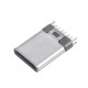 10PCS USB TYPE-C3.1 20pin Male Riveting Simple Version Black Glue Connector