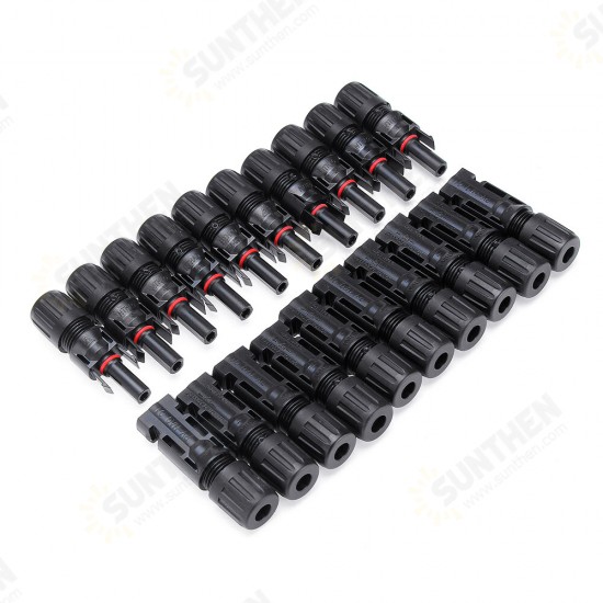 10Pairs MC4 Connector Male And Female MC4 Solar Panel Connector 30A 1000V For PV Cable 2.5/4/6mm Solar Panel Connect