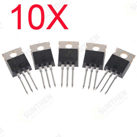 10Pcs IRFZ44N Transistor N-Channel International Rectifier Power Mosfet