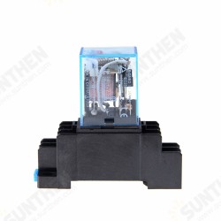 10Pcs LY2NJ Relay DC12V DC24V AC110V AC220V Small Relay 10A 8 Pins Coil DPDT With Socket Base 10Pcs LY2NJ Relay DC12V DC24V AC110V AC220V Small Relay 10A 8 Pins Coil DPDT With Socket Base