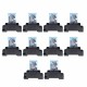 10Pcs LY2NJ Relay DC12V DC24V AC110V AC220V Small Relay 10A 8 Pins Coil DPDT With Socket Base