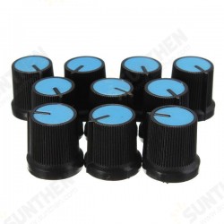 10Pcs Plastic For Rotary Taper Potentiometer Hole 6mm Knob 10Pcs Plastic For Rotary Taper Potentiometer Hole 6mm Knob