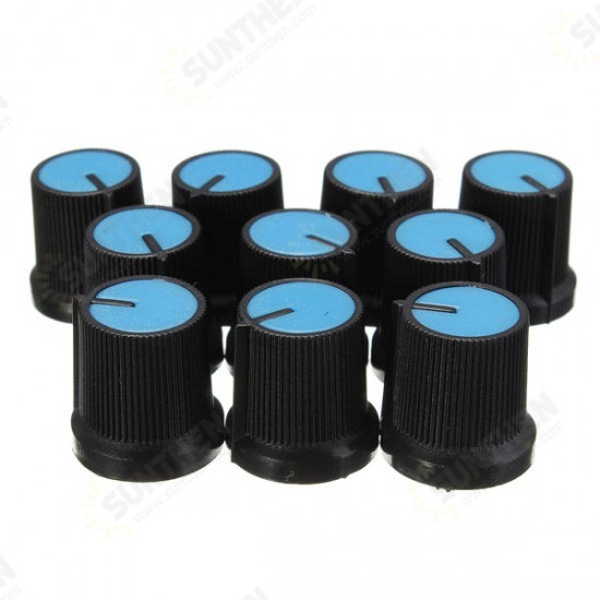 10Pcs Plastic For Rotary Taper Potentiometer Hole 6mm Knob 10Pcs Plastic For Rotary Taper Potentiometer Hole 6mm Knob