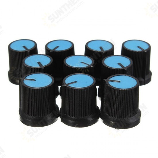 10Pcs Plastic For Rotary Taper Potentiometer Hole 6mm Knob