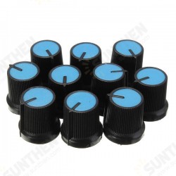 10Pcs Plastic For Rotary Taper Potentiometer Hole 6mm Knob 10Pcs Plastic For Rotary Taper Potentiometer Hole 6mm Knob