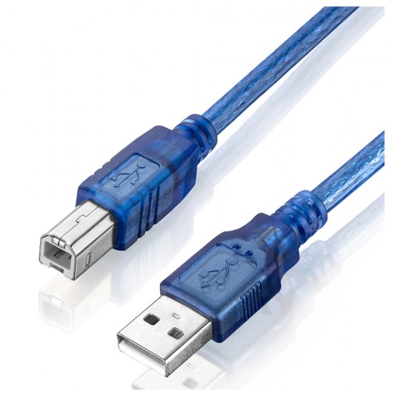 10pcs 30CM Blue USB 2.0 Type A Male to Type B Male Power Data Transmission Cable For