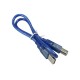 10pcs 30CM Blue USB 2.0 Type A Male to Type B Male Power Data Transmission Cable For