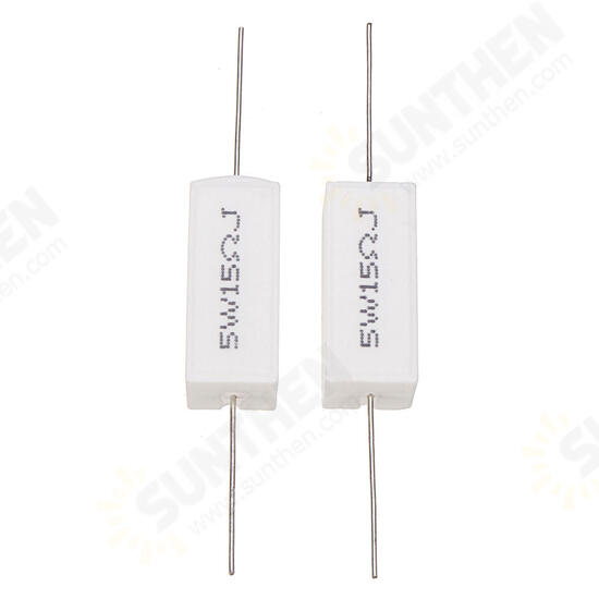 10pcs 5W 15 ohm 15R Ceramic Cement Resistor