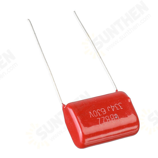 10pcs 630V334J 0.33UF Pitch 15MM 630V 334 330NF CBB Polypropylene Film Capacitor