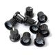 10pcs 6mm Shaft Hole Dia Plastic Threaded knurled Potentiometer Knobs Caps