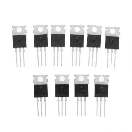 10pcs D880 TO220 Transistor D880 (Y) NPN Silicon Power Transistors 3A / 60V / 30W TO-220 - A1265 2SD880