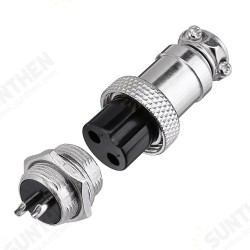 10pcs GX16-2 Pin Male And Female Diameter 16mm Wire Panel Connector GX16 Circular Aviation Connector Socket Plug 10pcs GX16-2 Pin Male And Female Diameter 16mm Wire Panel Connector GX16 Circular Aviation Connector Socket Plug