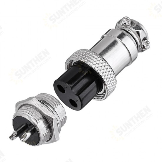 10pcs GX16-2 Pin Male And Female Diameter 16mm Wire Panel Connector GX16 Circular Aviation Connector Socket Plug