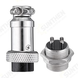 10pcs GX16-2 Pin Male And Female Diameter 16mm Wire Panel Connector GX16 Circular Aviation Connector Socket Plug 10pcs GX16-2 Pin Male And Female Diameter 16mm Wire Panel Connector GX16 Circular Aviation Connector Socket Plug