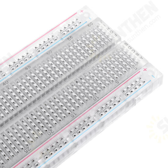 10pcs MB-102 MB102 Transparent Breadboard 830 Point Solderless PCB Bread Board Test Develop DIY