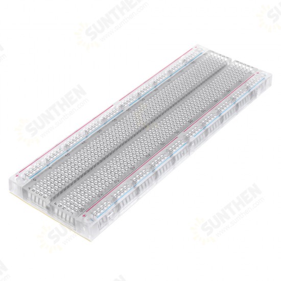 10pcs MB-102 MB102 Transparent Breadboard 830 Point Solderless PCB Bread Board Test Develop DIY