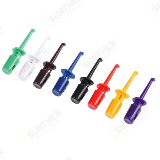 10pcs Mini Single Test Hook Clip Test Probe For Electronic Testing IC Grabber Large Round Crocodile Clip Hook Test Clip