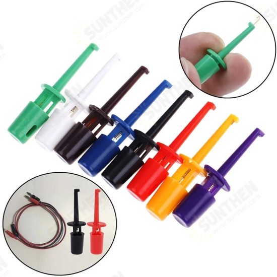 10pcs Mini Single Test Hook Clip Test Probe For Electronic Testing IC Grabber Large Round Crocodile Clip Hook Test Clip