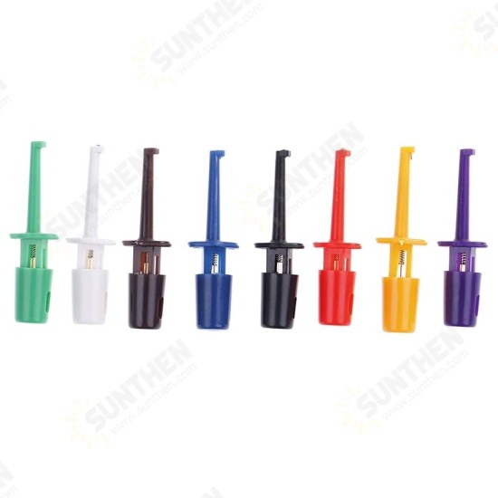 10pcs Mini Single Test Hook Clip Test Probe For Electronic Testing IC Grabber Large Round Crocodile Clip Hook Test Clip