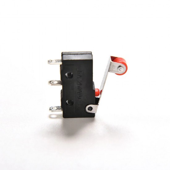10pcs Roller Lever Arm PCB Terminals Micro Limit Normal Open/Close Switch KW12-3