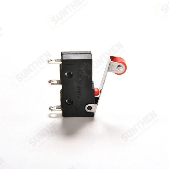 10pcs Roller Lever Arm PCB Terminals Micro Limit Normal Open/Close Switch KW12-3