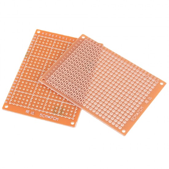 10pcs Universal PCB Board 5x7cm 2.54mm Hole Pitch DIY Prototype Paper Printed Circuit Board Panel Single Sided Board