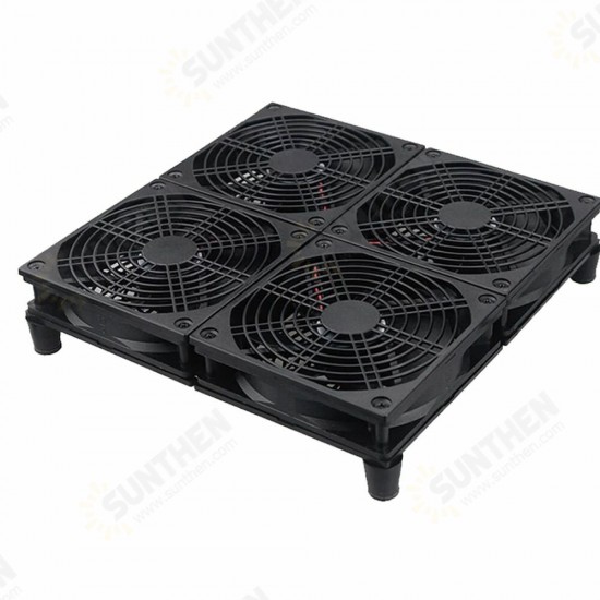 120MM 4 Cooling Fans Modem TV Box Gaming Router Radiator Base Adjustable Power Adapter Laptop Cooler Stand for ASUS GT RT-AC5300