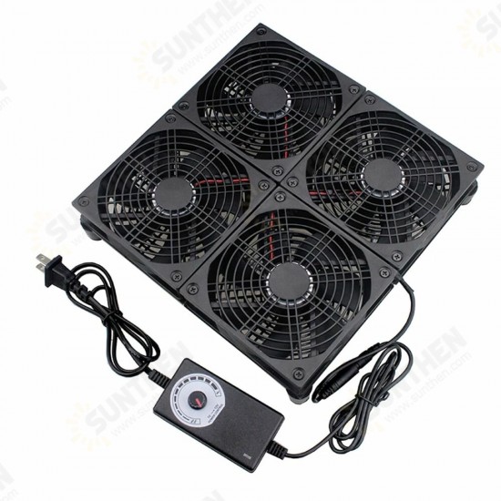 120MM 4 Cooling Fans Modem TV Box Gaming Router Radiator Base Adjustable Power Adapter Laptop Cooler Stand for ASUS GT RT-AC5300