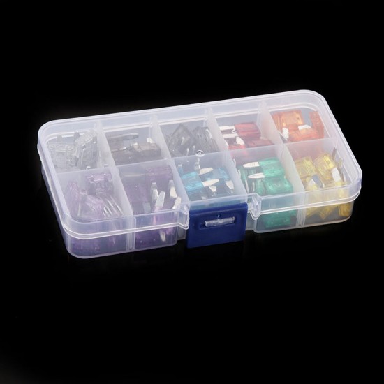 120Pcs Mini Fuse Kit Boxed 2A-35A Car Fuse Box Assortment with Clip Zinc Small Fuse