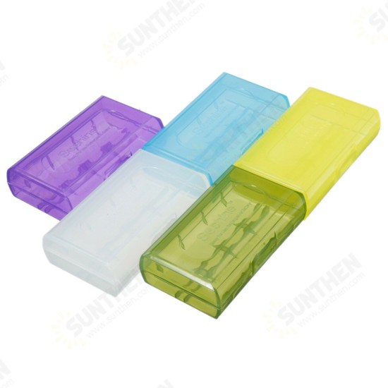 1/2X Plastic Dual Sleeve Cover Case Storage Box for 18650 /16340/CR123A Battery