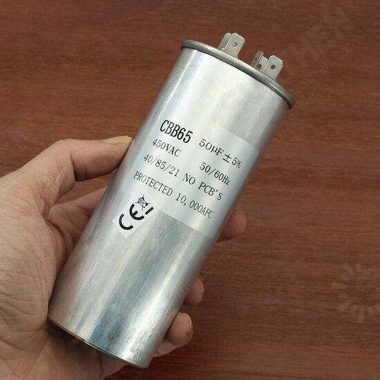 15-50uF Motor Capacitor CBB65 450VAC Air Conditioner Compressor Start Capacitor