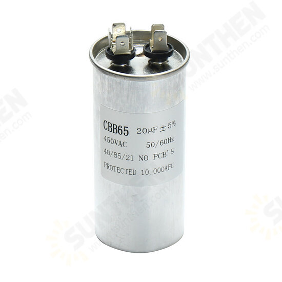 15-50uF Motor Capacitor CBB65 450VAC Air Conditioner Compressor Start Capacitor