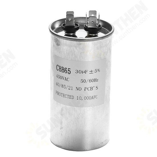 15-50uF Motor Capacitor CBB65 450VAC Air Conditioner Compressor Start Capacitor