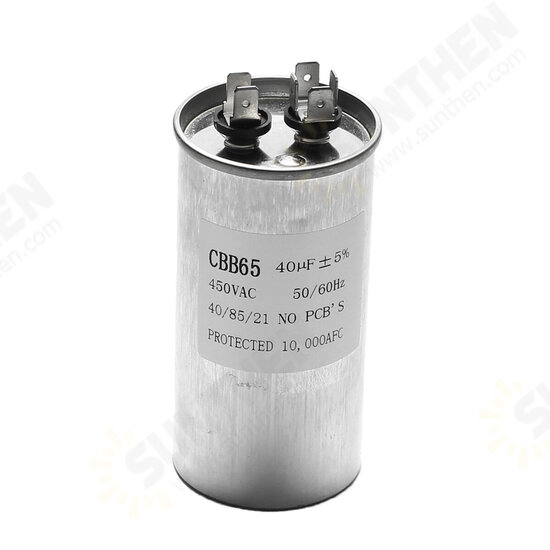 15-50uF Motor Capacitor CBB65 450VAC Air Conditioner Compressor Start Capacitor