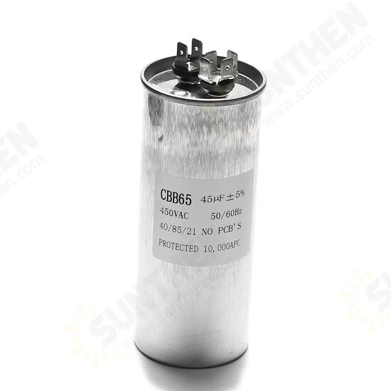 15-50uF Motor Capacitor CBB65 450VAC Air Conditioner Compressor Start Capacitor