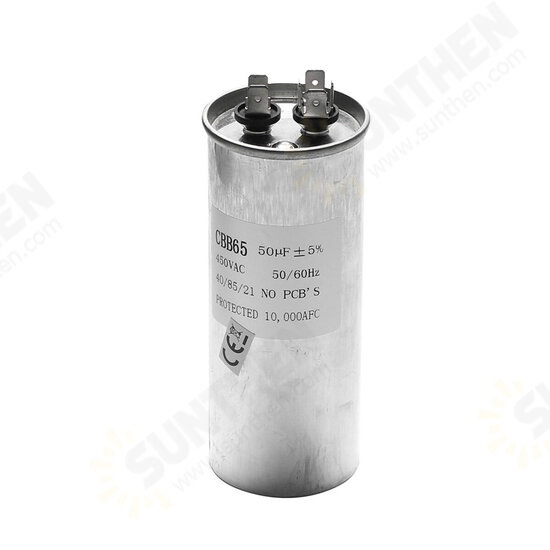 15-50uF Motor Capacitor CBB65 450VAC Air Conditioner Compressor Start Capacitor