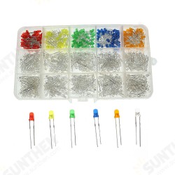 150/300/750PCS 3mm 15 Colors LED Lights Emitting Diodes Assortment Set Kit High Color Rendering Index for Arduino DIY Electronics Starter 150/300/750PCS 3mm 15 Colors LED Lights Emitting Diodes Assortment Set Kit High Color Rendering Index for Arduino DIY Electronics Starter
