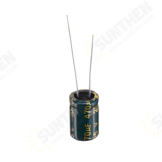 150Pcs 25V 470UF 8 x12MM High Frequency Low ESR Radial Electrolytic Capacitor