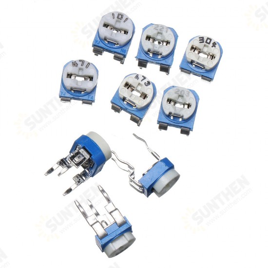 150pcs 15 Values 10 Each Trimming Potentiometer RM-065 Adjustment 100ohm-1M RM065 Variable Resistors Assorted Kit