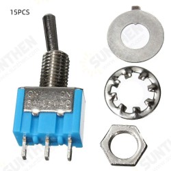15PCS 3 Pins Toggle Switch AC 125V 6A 2 Position SPDT 15PCS 3 Pins Toggle Switch AC 125V 6A 2 Position SPDT