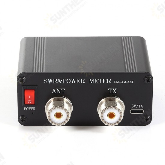 1.8MHz-50MHz 0.5W-120W SWR HF Short Wave SWR and Power Watt Meter Forward Power Reflected Power Antenna Power Efficiency Standing Wave Battery Voltage Display