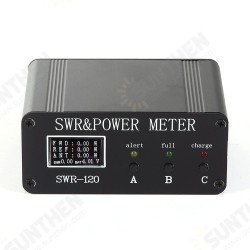 0.5W-120W SWR HF Short Wave SWR and Power Watt Meter Forward Power Reflected Power Antenna Power Efficiency Standing Wave Battery Voltage Display 0.5W-120W SWR HF Short Wave SWR and Power Watt Meter Forward Power Reflected Power Antenna Power Efficiency Standing Wave Battery Voltage Display