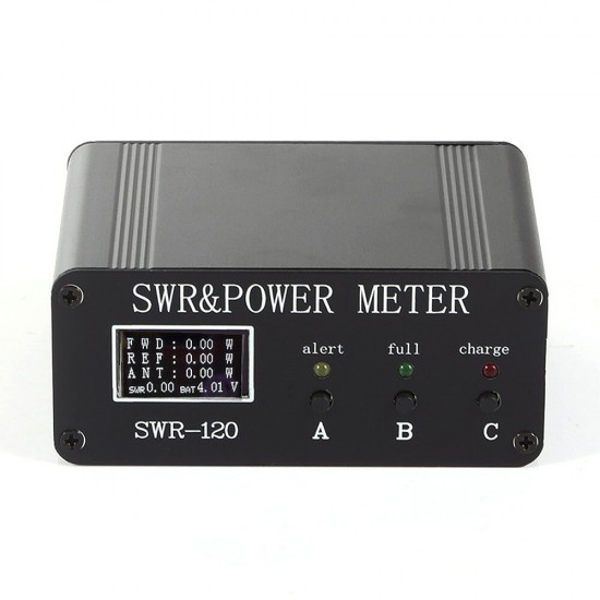 1.8MHz-50MHz 0.5W-120W SWR HF Short Wave SWR and Power Watt Meter Forward Power Reflected Power Antenna Power Efficiency Standing Wave Battery Voltage Display