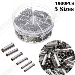 1900pcs Terminal Block Cold-Pressed Insulated Ferrules Terminal Block Cord End Wire Connector Electrical Crimp Sleeves