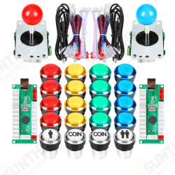 2 Player LED Arcade DIY Kits USB Encoder to PC Joystick + led Arcade Buttons Switch for Raspberry Pi 4 Model Project 2 Player LED Arcade DIY Kits USB Encoder to PC Joystick + led Arcade Buttons Switch for Raspberry Pi 4 Model Project