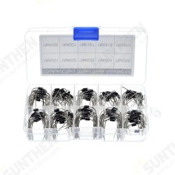 200Pcs 10 Values Rectifier Diode Assorted Kit 1N4001 1N4002 1N4003 1N4004 1N4005 1N4006 1N4007 1N5817 1N5818 1N5819 with Box 200Pcs 10 Values Rectifier Diode Assorted Kit 1N4001 1N4002 1N4003 1N4004 1N4005 1N4006 1N4007 1N5817 1N5818 1N5819 with Box